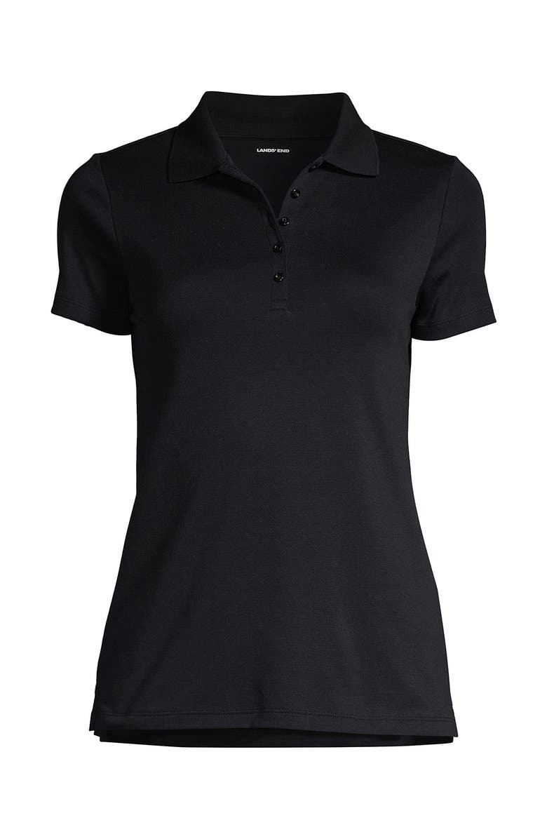 Lands' End Supima Cotton Polo Shirt, Alternate, color, Black