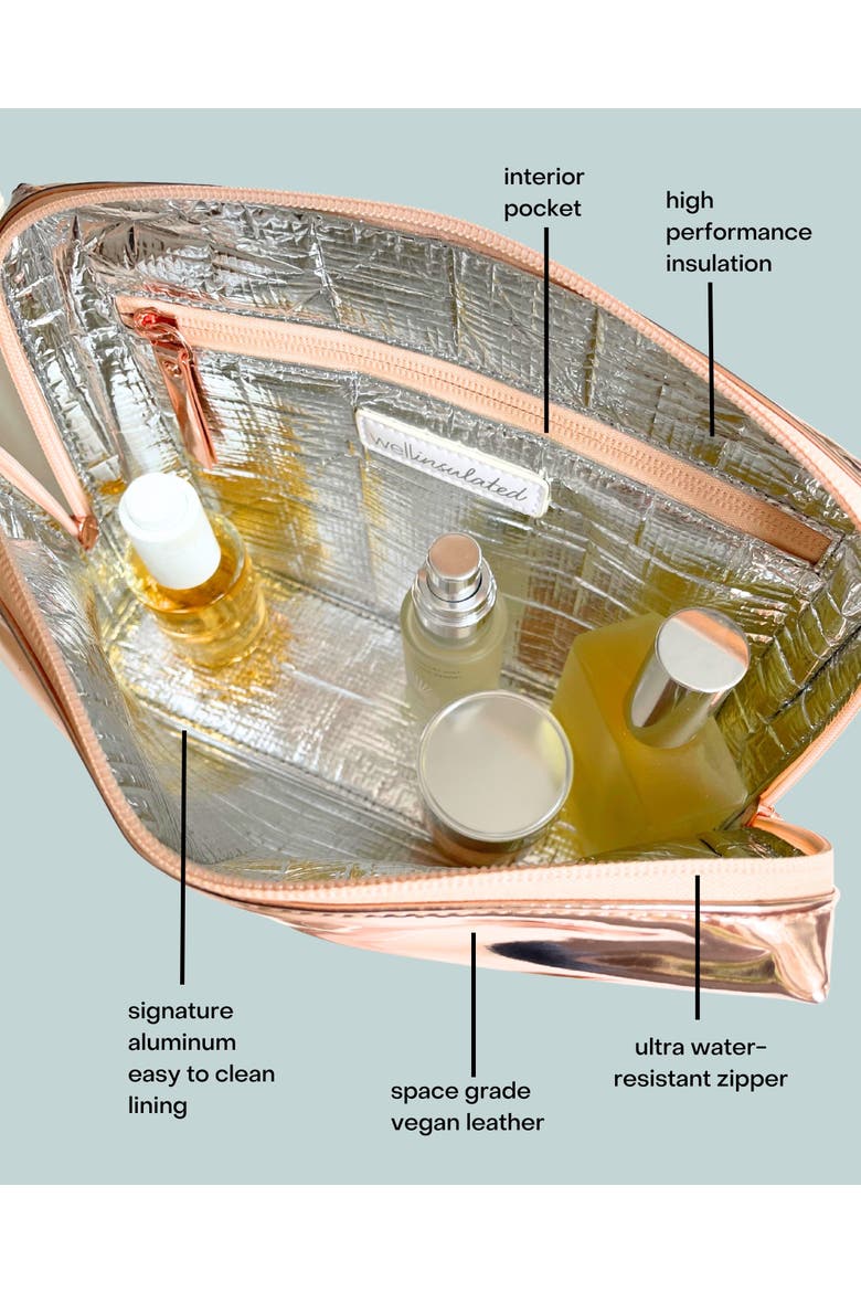 Performance Beauty Bag Large, Alternate, color, Rose Gold