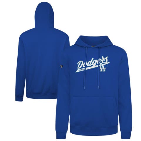 Men's Levelwear  Royal Los Angeles Dodgers Podium Fleece Pullover Hoodie