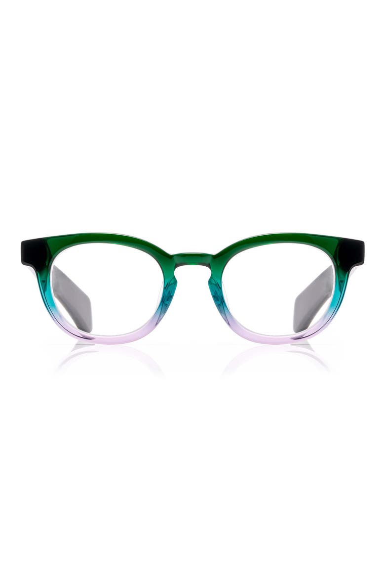 Total Wit 45mm Round Reading Glasses, Alternate, color, EMERALD / ROSE QUARTZ FADE