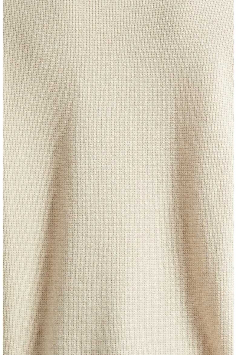 Cashmere Thermal Waffle Stitch Henley Sweater, Alternate, color, NATURAL