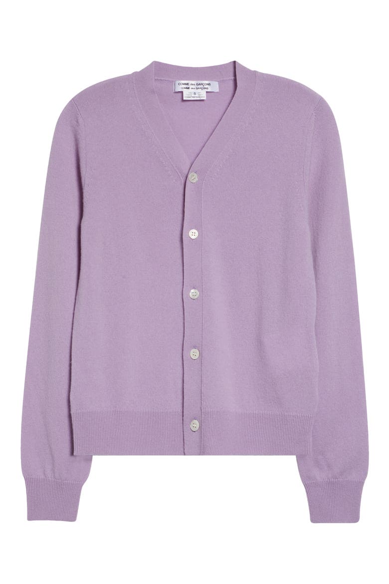 Cashmere V-Neck Cardigan, Alternate, color, PURPLE