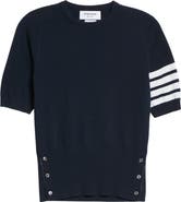 Thom Browne 4-Bar Short Sleeve Cashmere Sweater