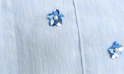 Cinq À Sept Cinq A Sept Tora Embellished Shorts In Blue Hydrangea