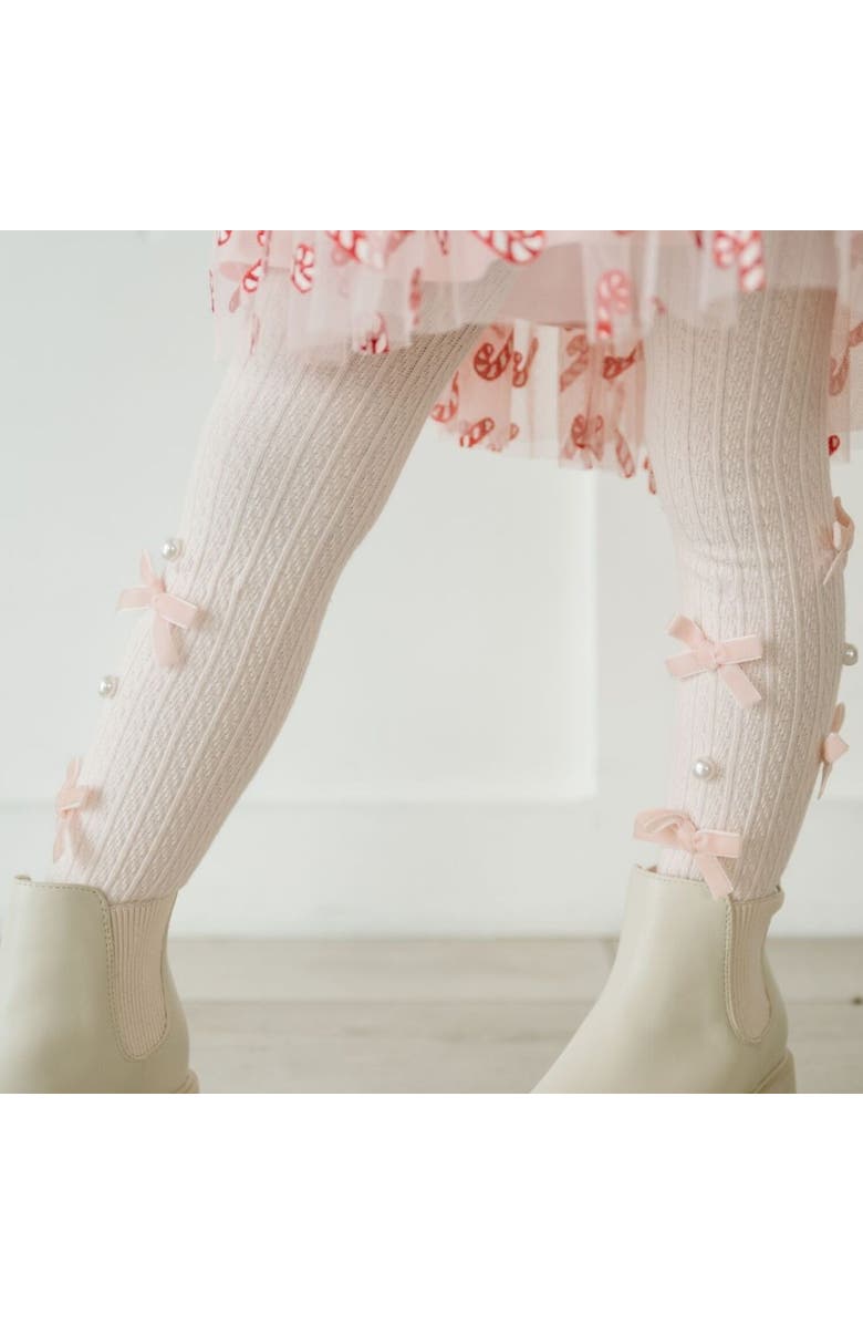 Sweet Wink Bedazzled Bow Tights, Alternate, color, Pink