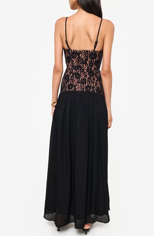Cami Nyc Corsica Lace & Stretch Crepe Corset Gown In Black