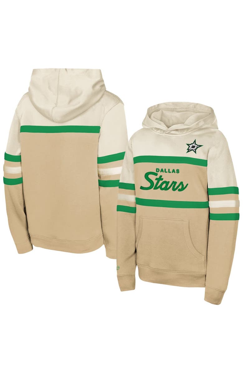 Mitchell & Ness Youth Mitchell & Ness Tan Dallas Stars Head Coach Pullover Hoodie, Alternate, color, Tan