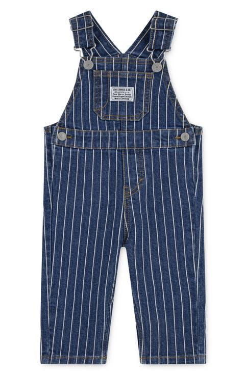 Kids' Herringbone Railroad Overalls