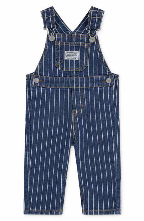 Kids' Herringbone Railroad Overalls