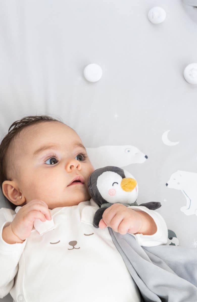 Saro Polaris Doudou Penguin Lovey, Alternate, color, Glacier Grey