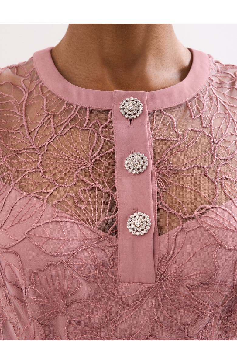 Phase Eight Ivanna Lace Bodice Belted Jumpsuit, Alternate, color, Pale Pink