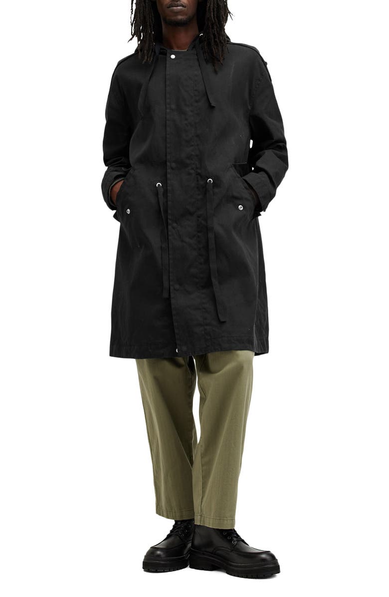AllSaints Birdman Hooded Parka, Main, color, 