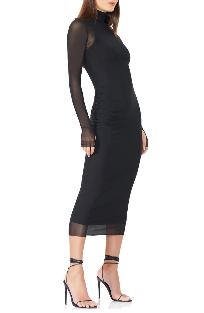 AFRM Shailene Sheer Long Sleeve Dress, Alternate, color,