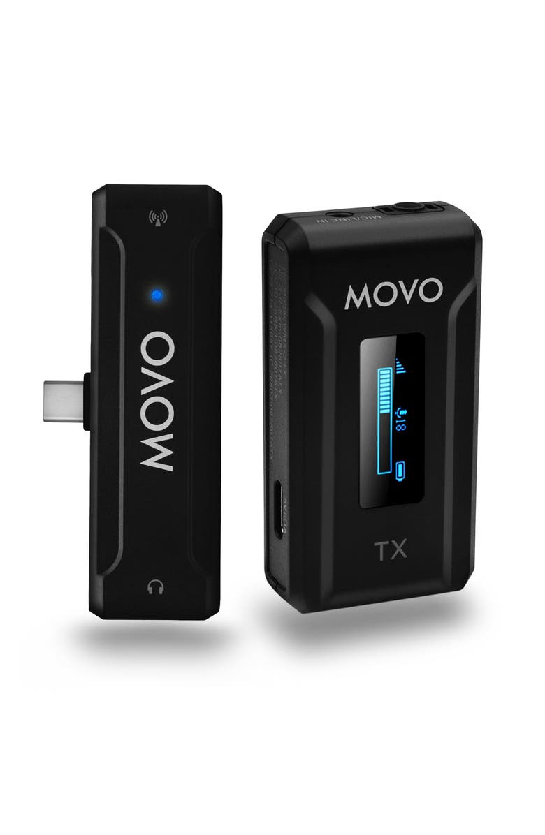 MOVO WMX-2-C Wireless Microphone for USB-C Devices, Main, color, Black