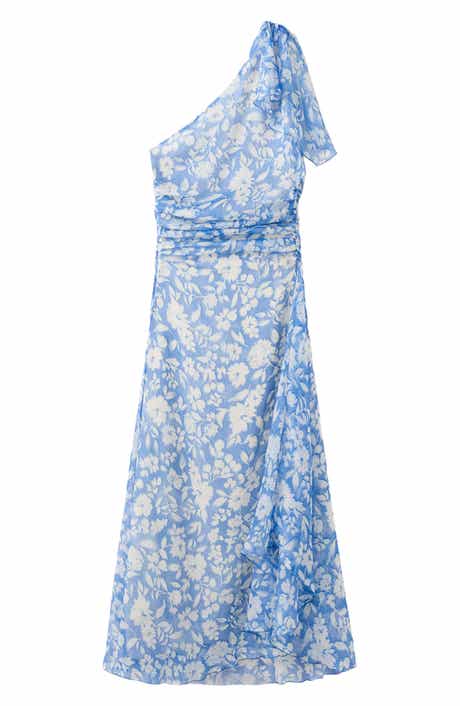 Asymmetric Floral Print Dress