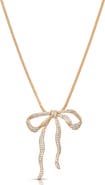 Ettika Pavé Cubic Zirconia Bow Pendant Necklace