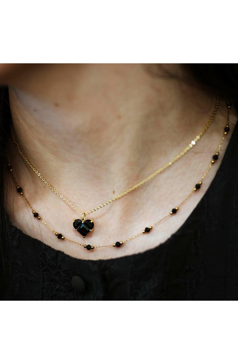 Ivy & Pearl Co. Nocturnal Bead Necklace, Alternate, color, Gold