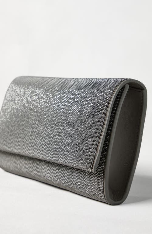 Shop Brunello Cucinelli Precious Clutch In Silver