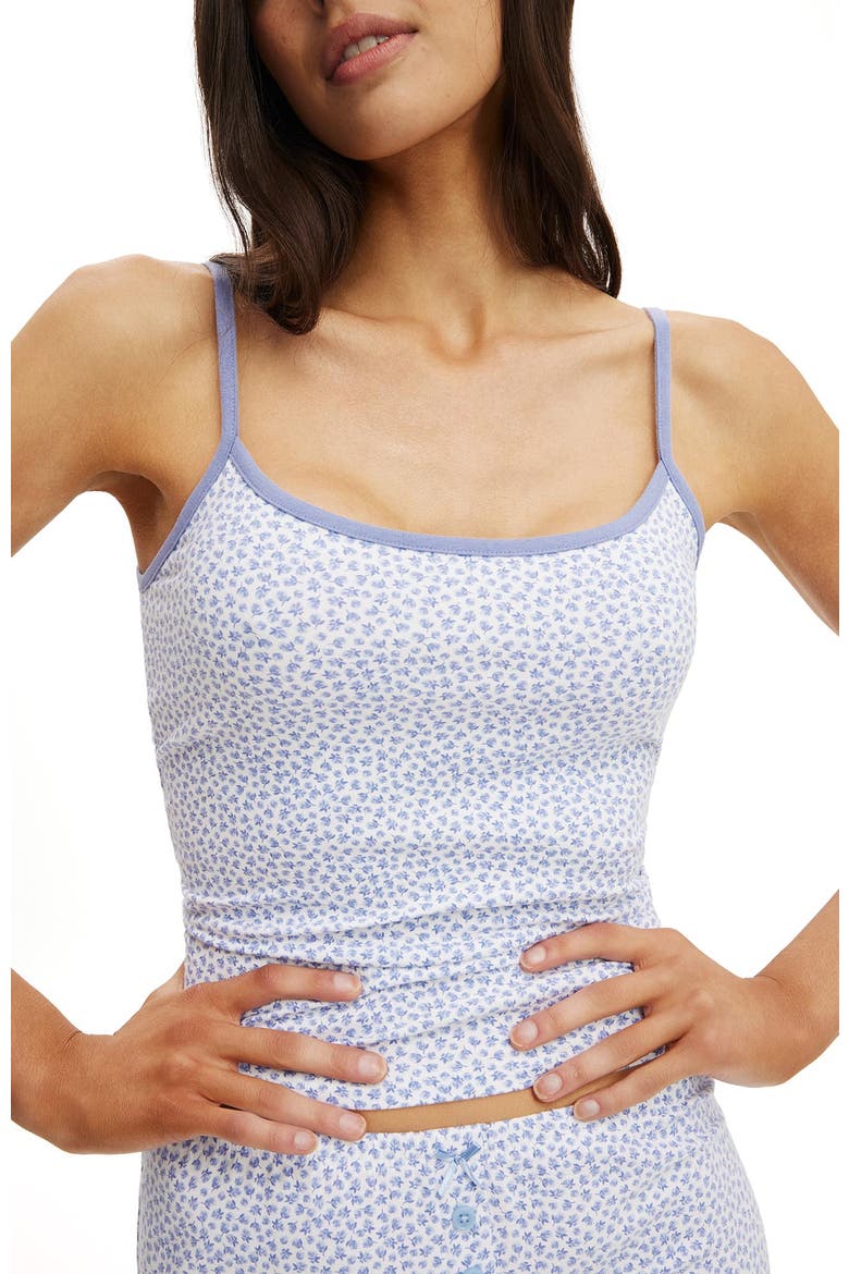 Women's Dreamy Soft Longline Cami, Alternate, color, Lorette Floral Daydream Blue