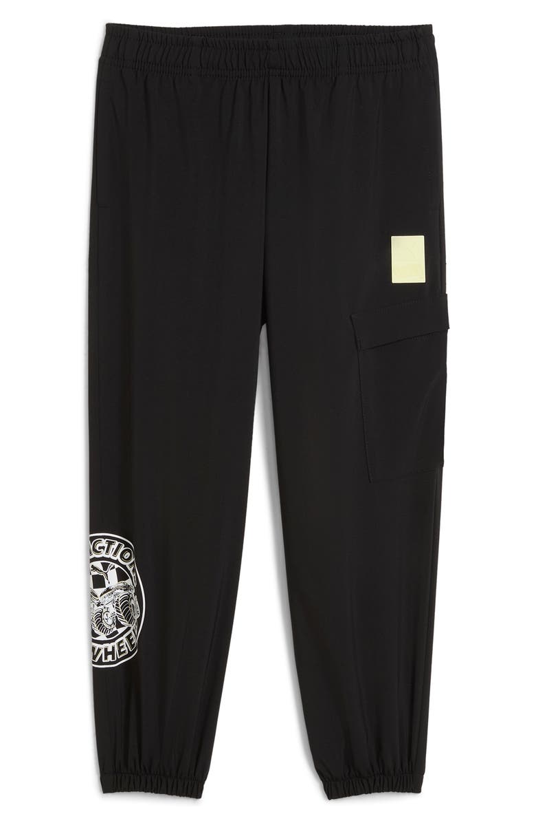 PUMA x Hot Wheels Kids' Relaxed Cargo Pants, Main, color, Puma Black