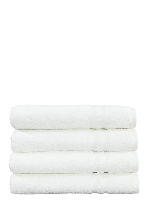 Denzi Hand Towels - Set of 4 - White