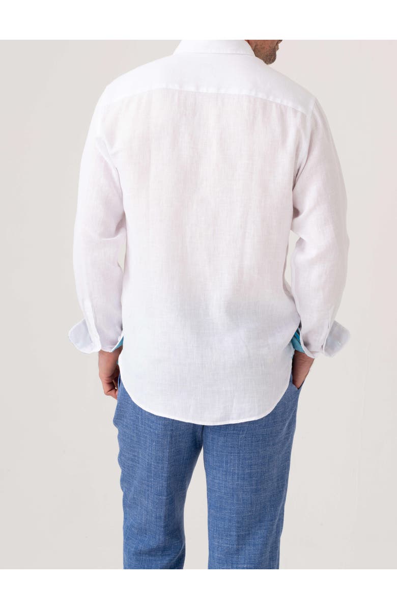 Koy Clothing Classic Linen Long Sleeve Shirt, Alternate, color, White