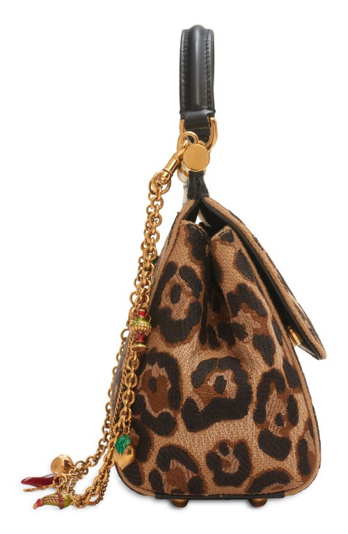 Dolce & Gabbana Sicily Handbag In Leopard/nero