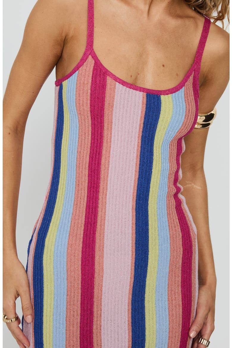 Yazmine Stripe Knit Minidress, Alternate, color, MULTI STRIPE