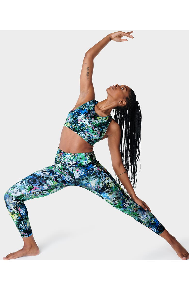 Sweaty Betty Super Sculpt Floral Print Sports Bra, Alternate, color, 