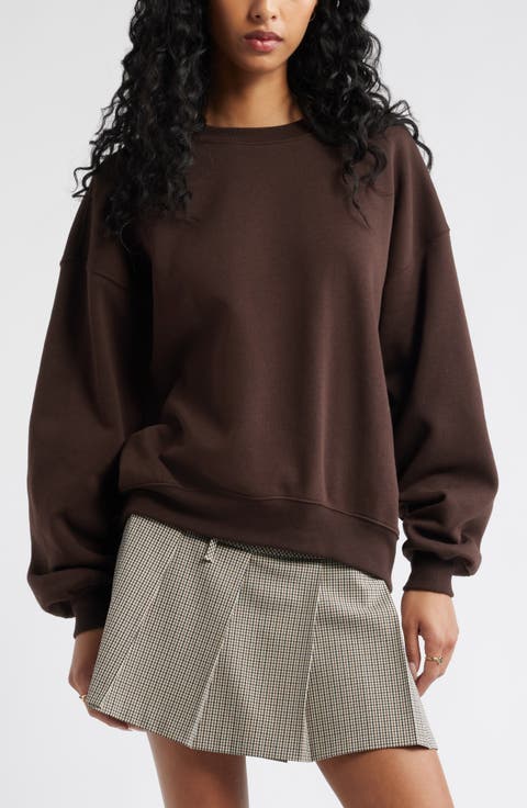Relaxed Cotton Blend Sweatshirt