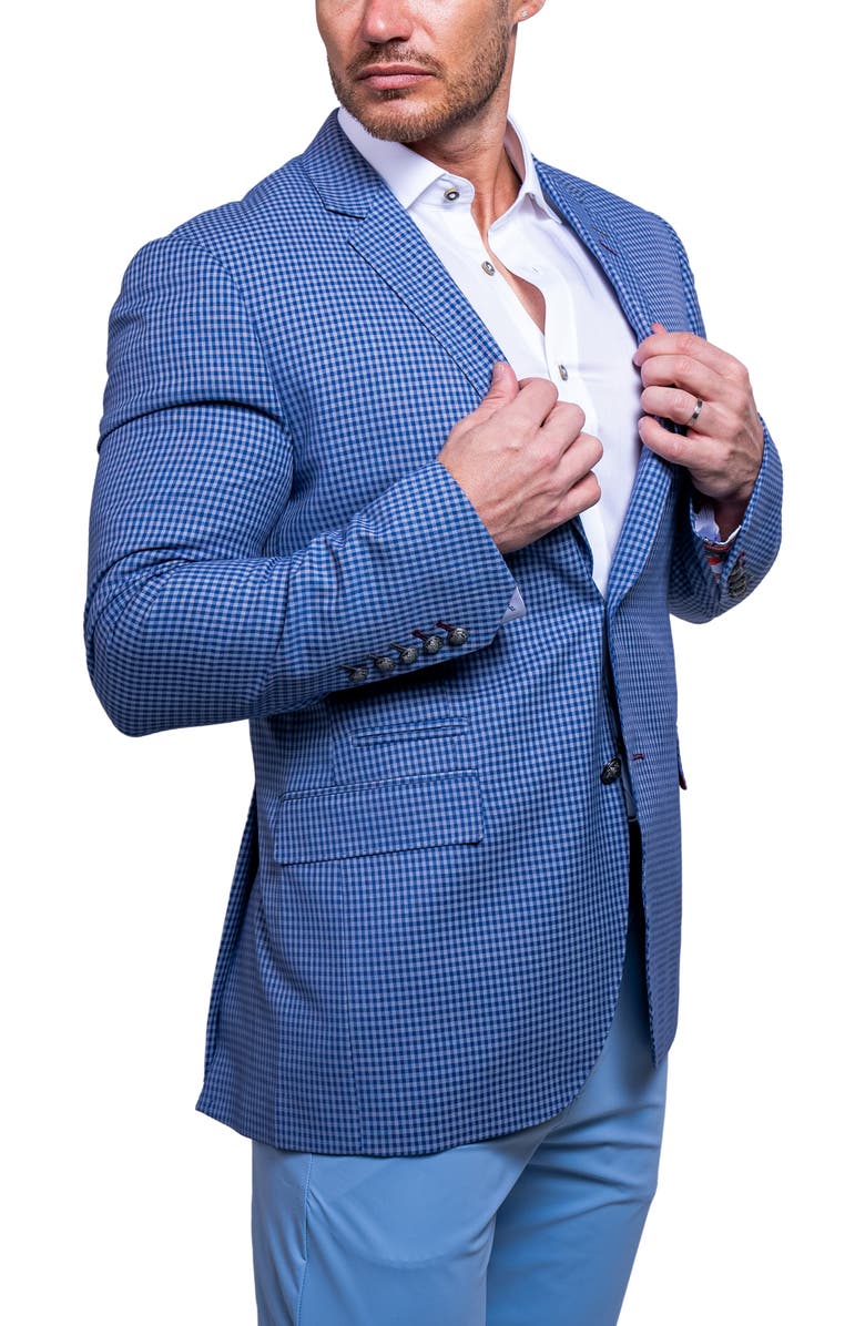 Maceoo Socrate Ascension Windowpane Blazer, Alternate, color, Blue
