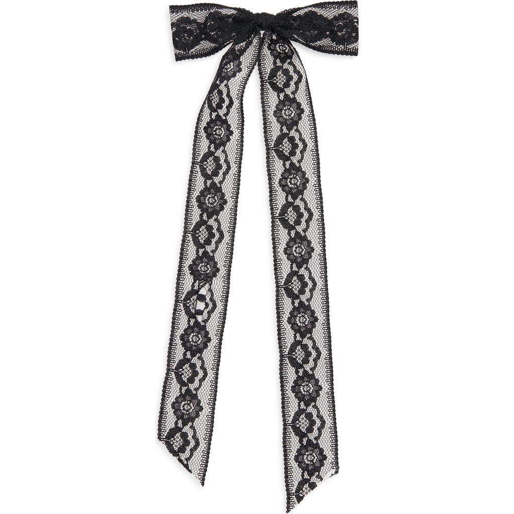 Bp. Lace Bow Barrette In Black