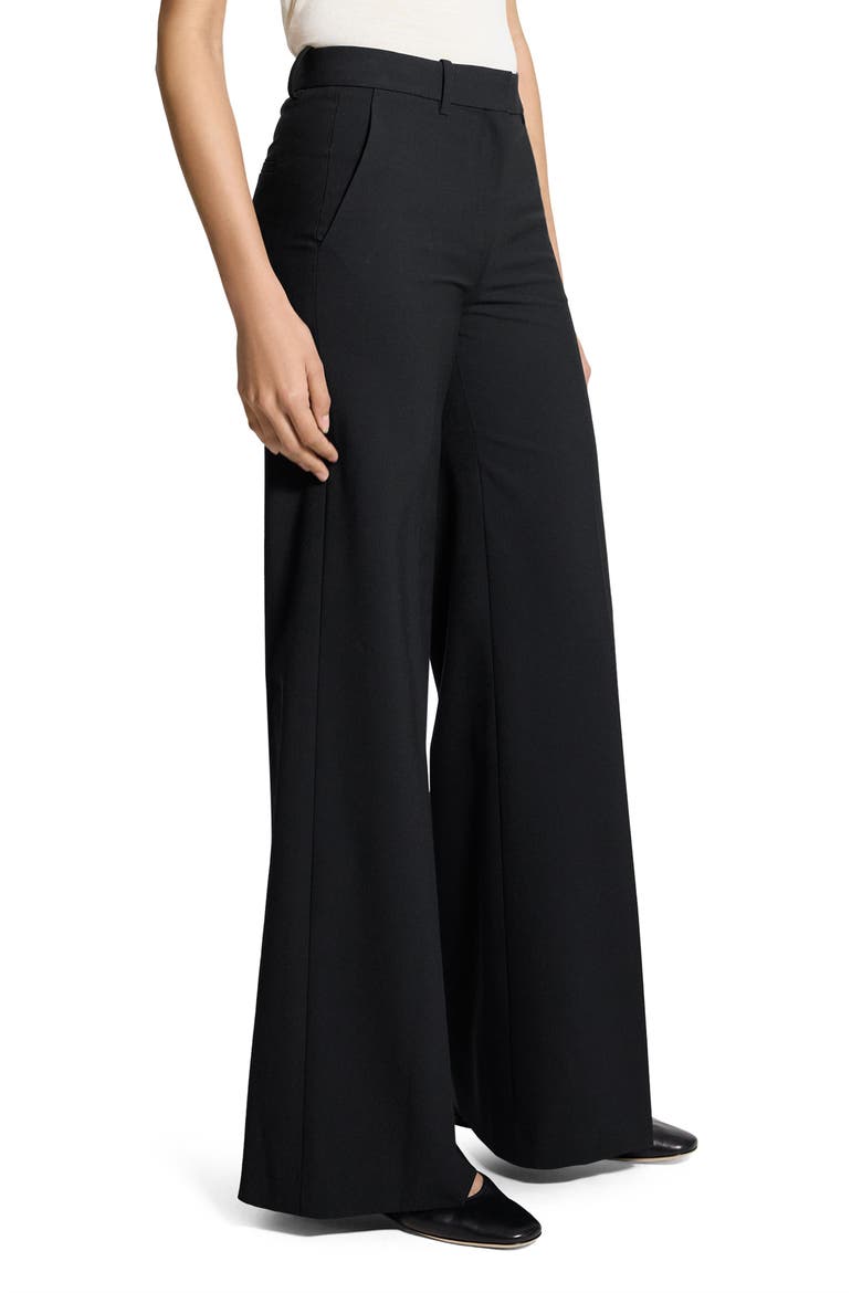 Mid Rise Stretch Wool Flare Pants, Alternate, color, BLACK - 001