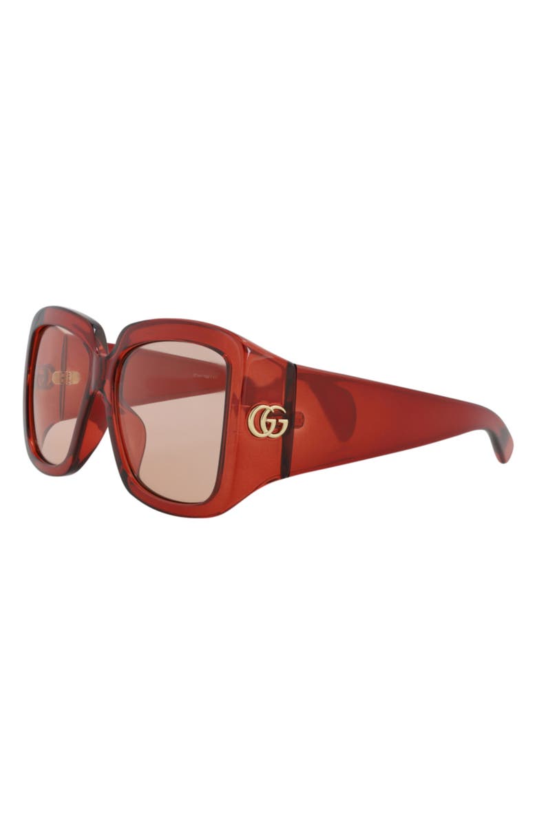Gucci 55mm Square Sunglasses, Alternate, color, 