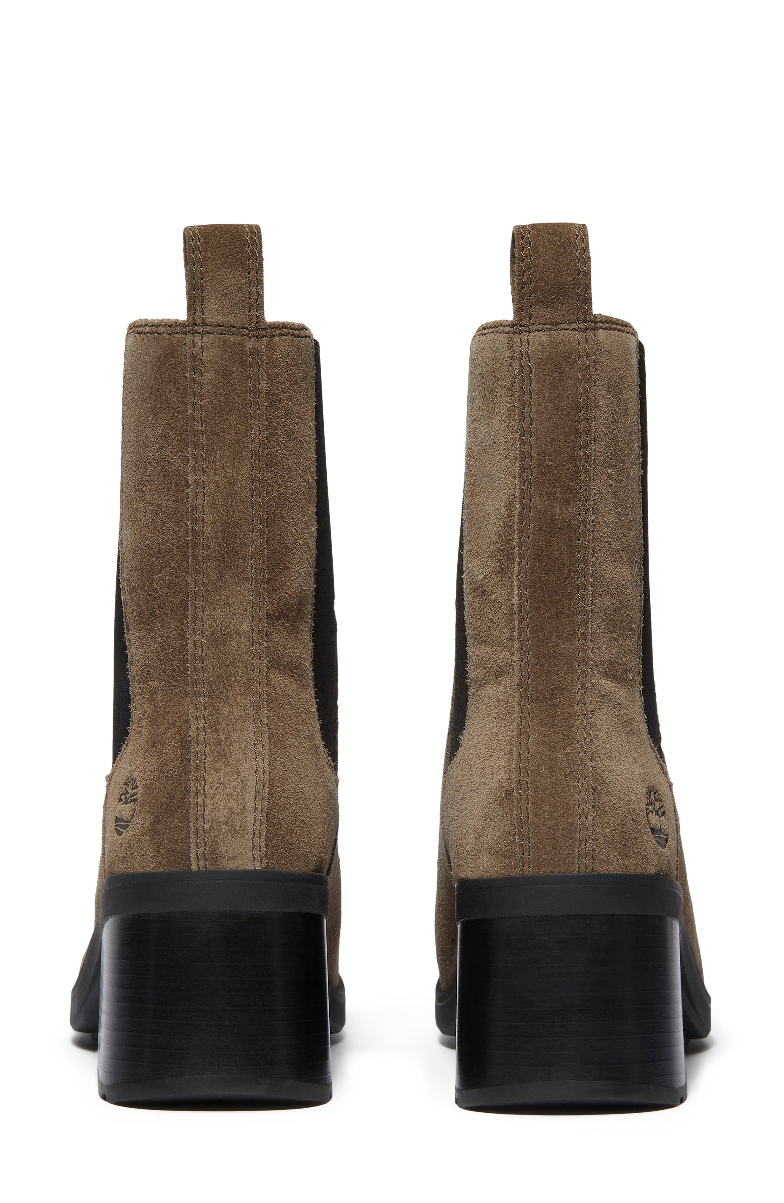 Timberland Bellevaux Chelsea Boot, Alternate, color, Dk Brown Suede W Black