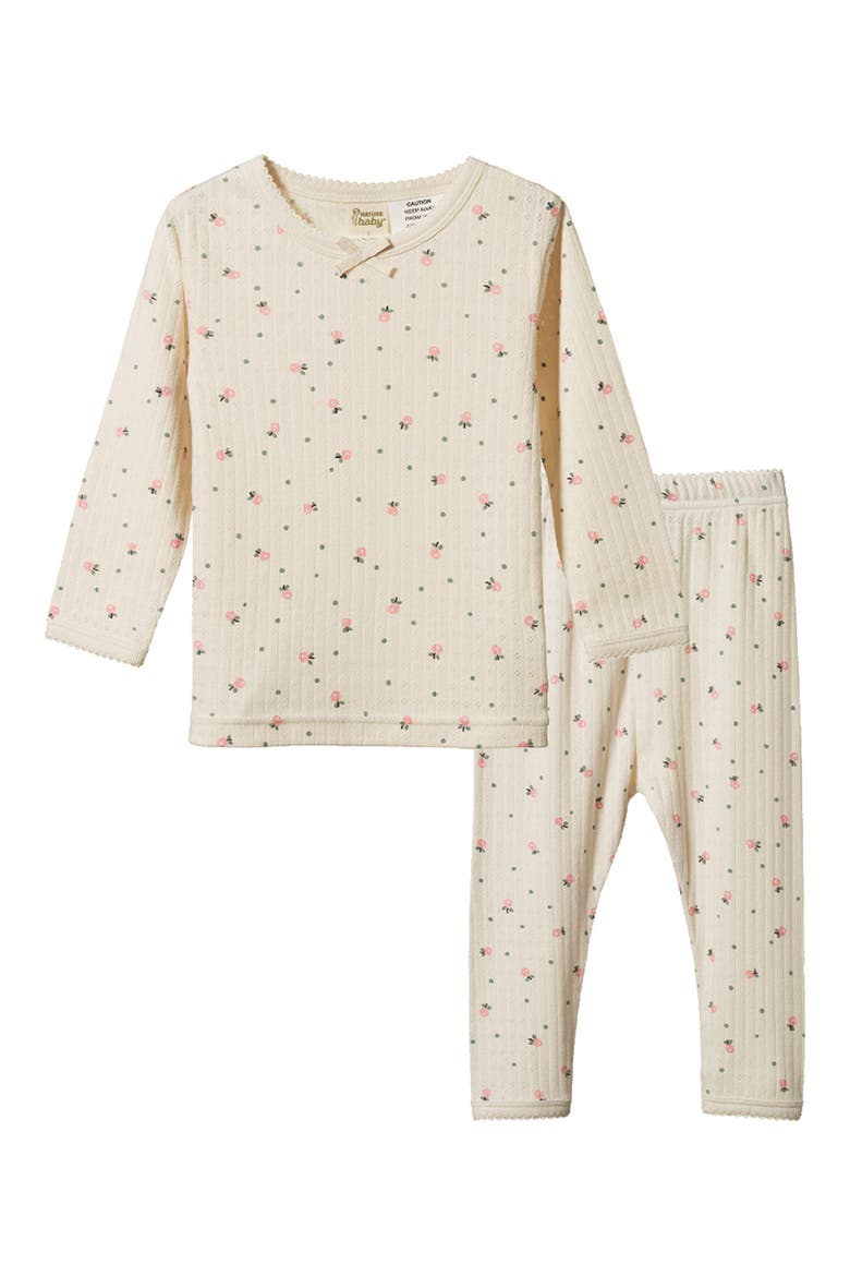 Kids' Print Organic Cotton Two-Piece Pajamas, Main, color, POSEY BLOSSOM PRINT