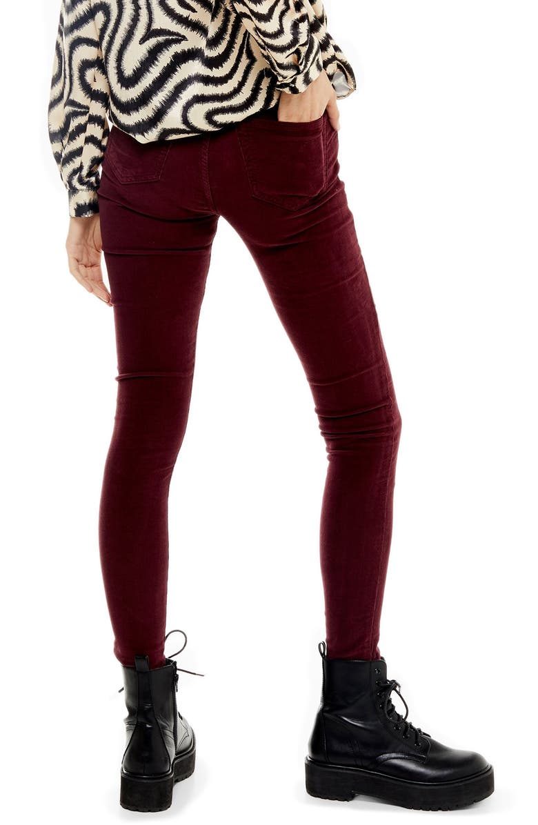 Topshop Jamie Corduroy Moto Jeans, Alternate, color,