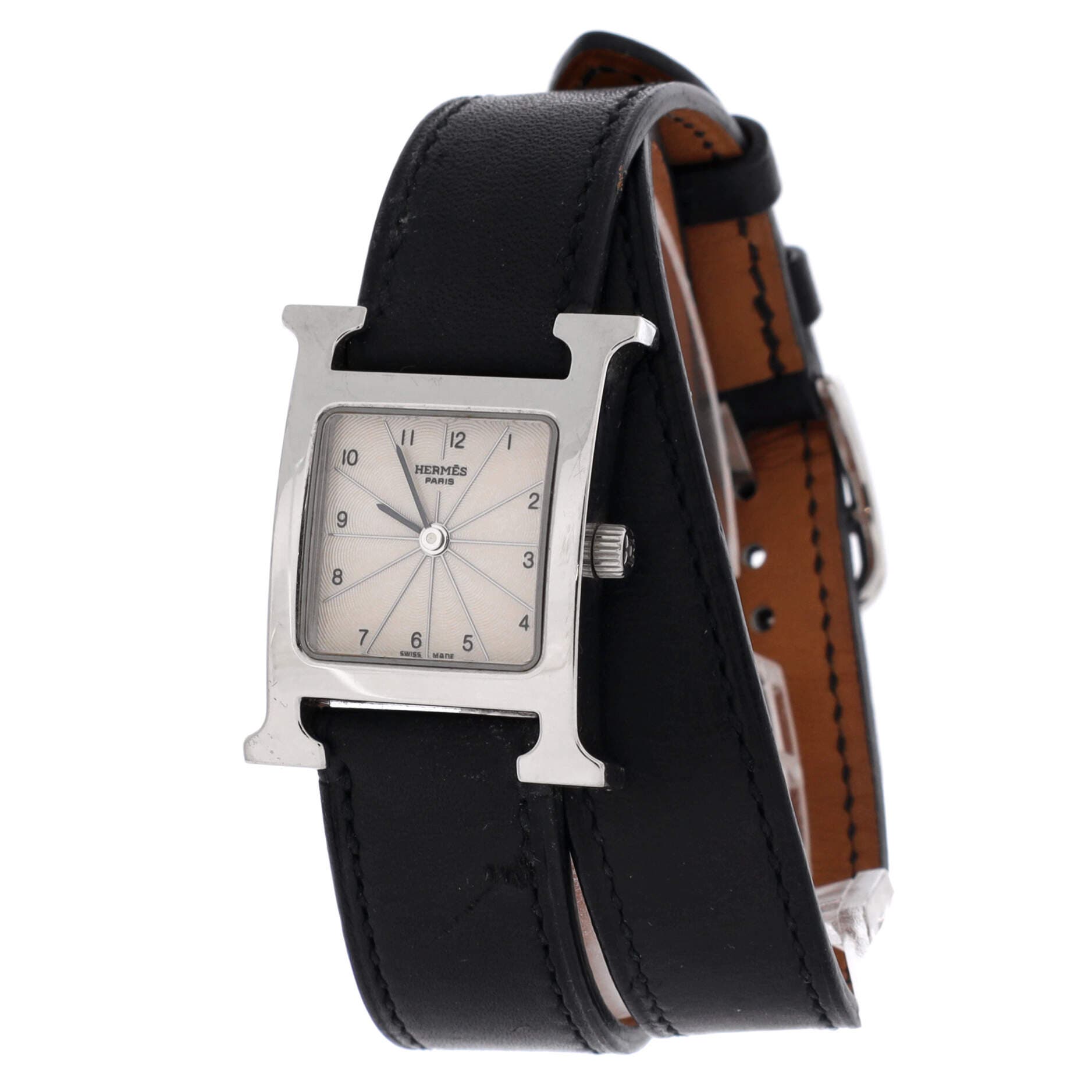 Heure H Double Tour Quartz Watch Stainless Steel and Leather 21, Alternate, color, Metallic Silver