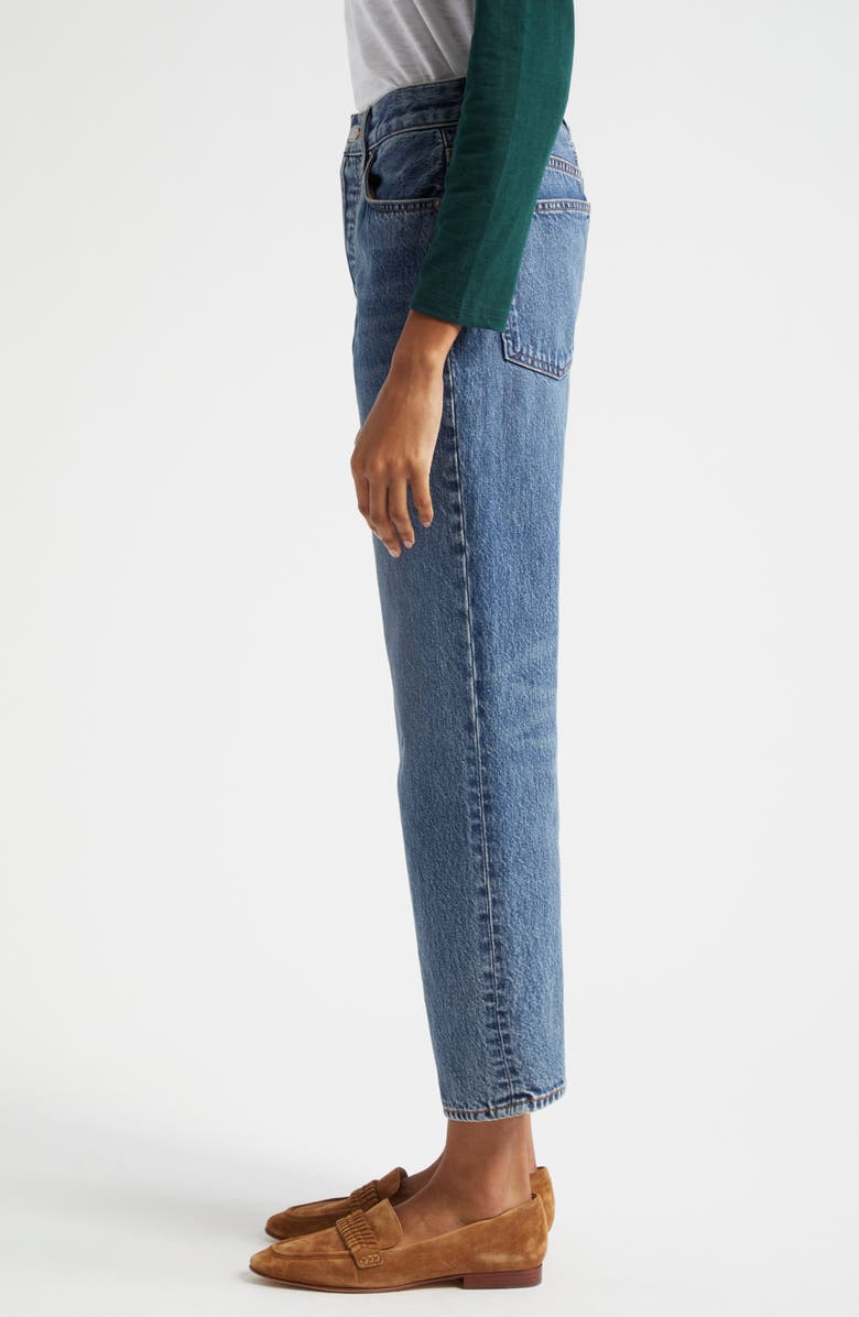 Veronica Beard Daniela High Waist Straight Leg Ankle Jeans, Alternate, color, Rebel Blue