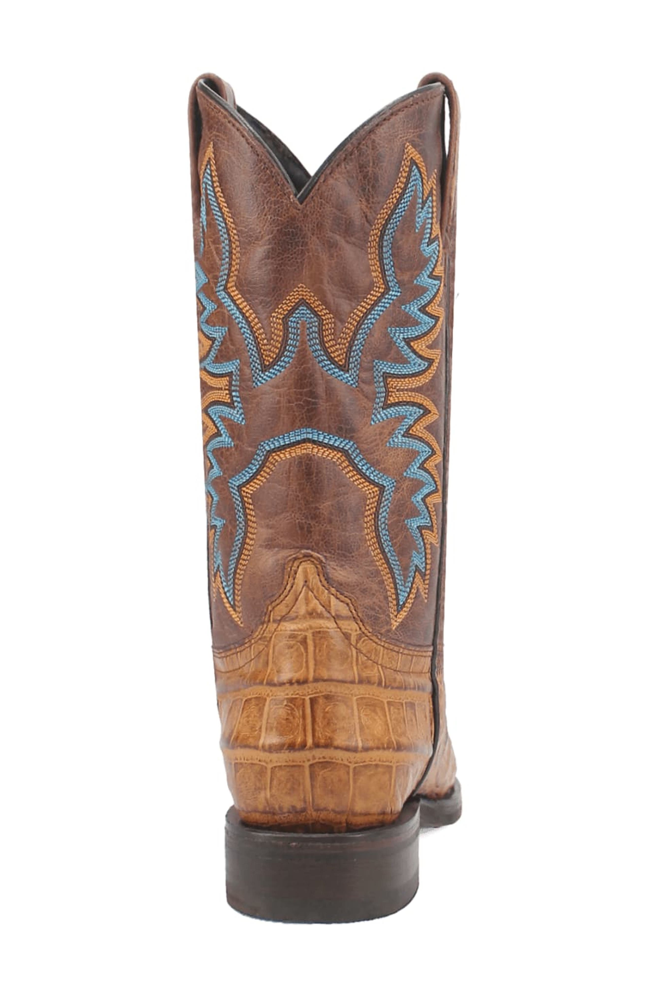 Trail Boss Alligator Embossed Cowboy Boot, Alternate, color, TAN