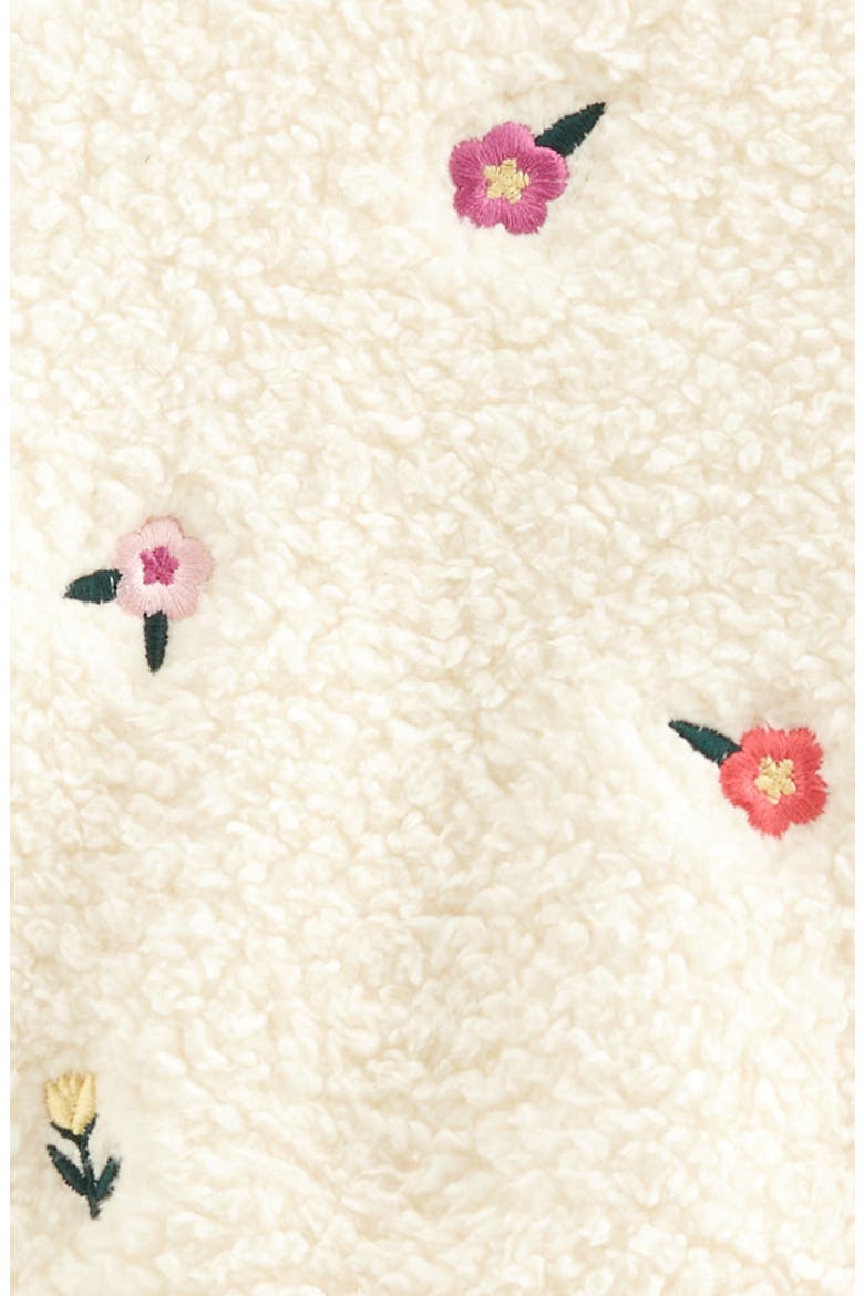 Embroidered Fleece Sweatshirt & Leggings Set, Alternate, color, IVORY EGRET FLORAL- PINK
