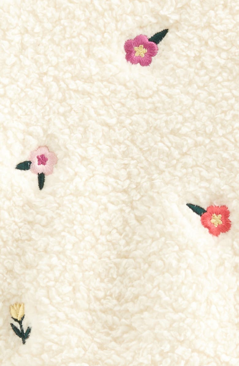 Tucker + Tate Embroidered Fleece Sweatshirt & Leggings Set, Alternate, color, Ivory Egret Floral- Pink