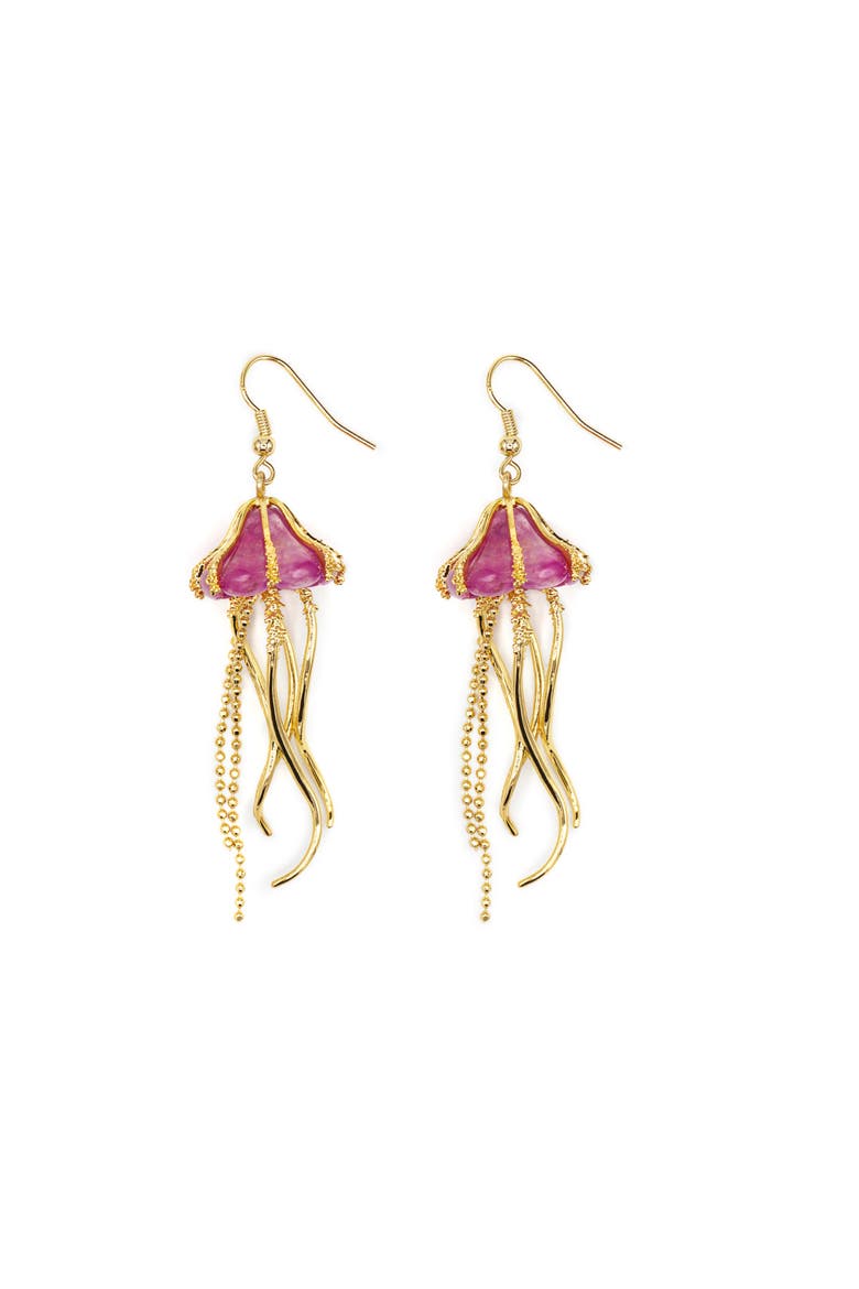 Jellyfish Drop Earrings, Main, color, Jellyfish