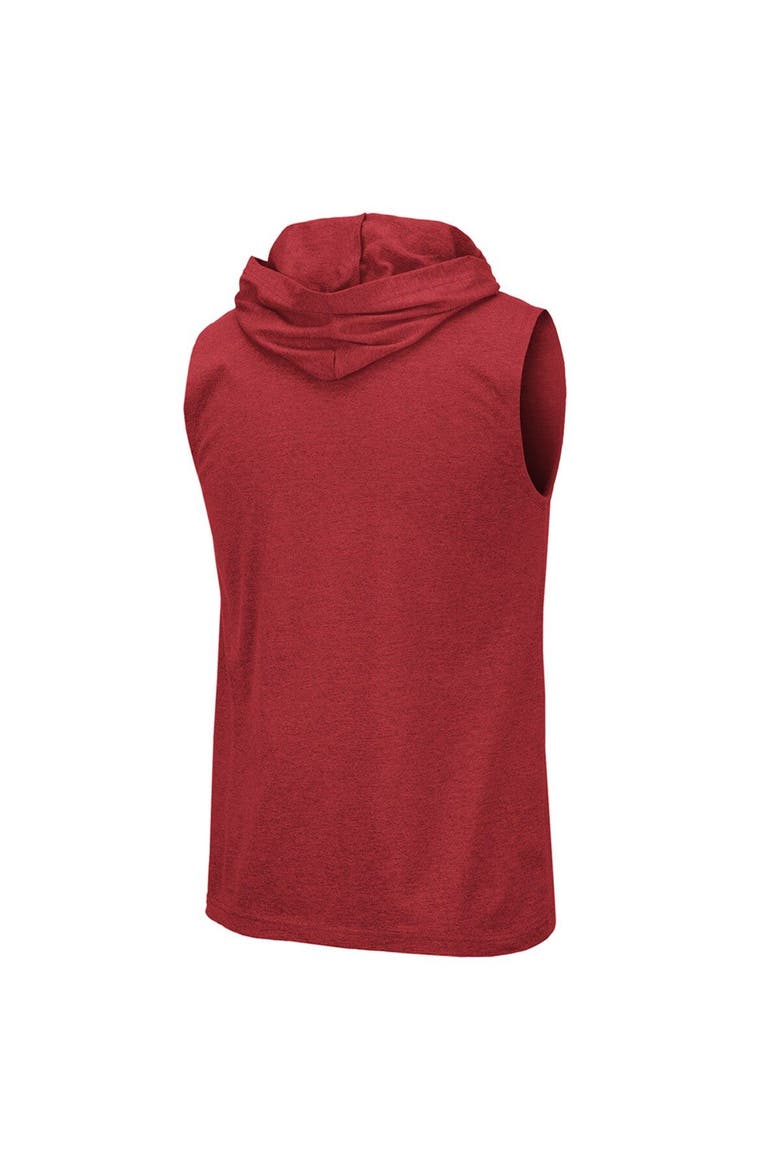 Men's Colosseum Crimson Alabama Crimson Tide Varsity Hoodie Tank Top, Alternate, color, Crimson