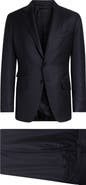 TOM FORD O'Connor Herringbone Stripe Wool & Silk Suit