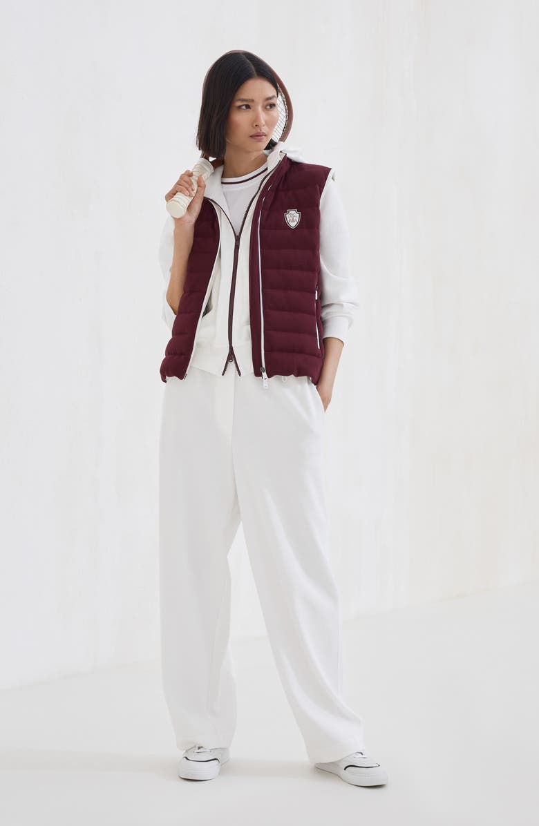 Brunello Cucinelli Jersey T-shirt with logo, Alternate, color, White