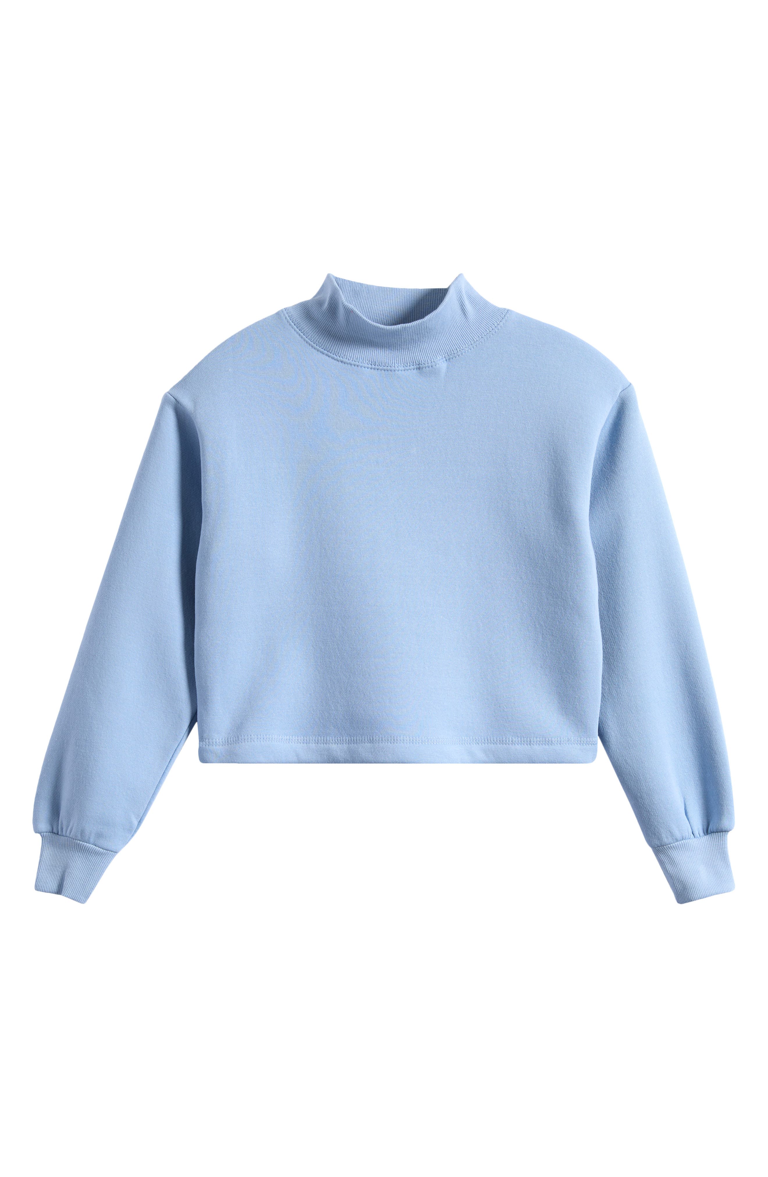 Kids' Mock Neck Cropped Sweatshirt