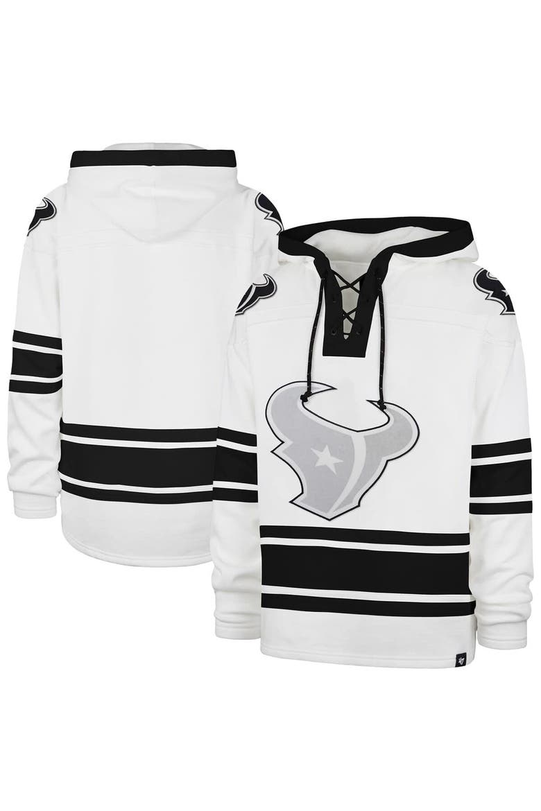 Men's '47  White Houston Texans After Image Superior Lacer with Hood, Main, color, White