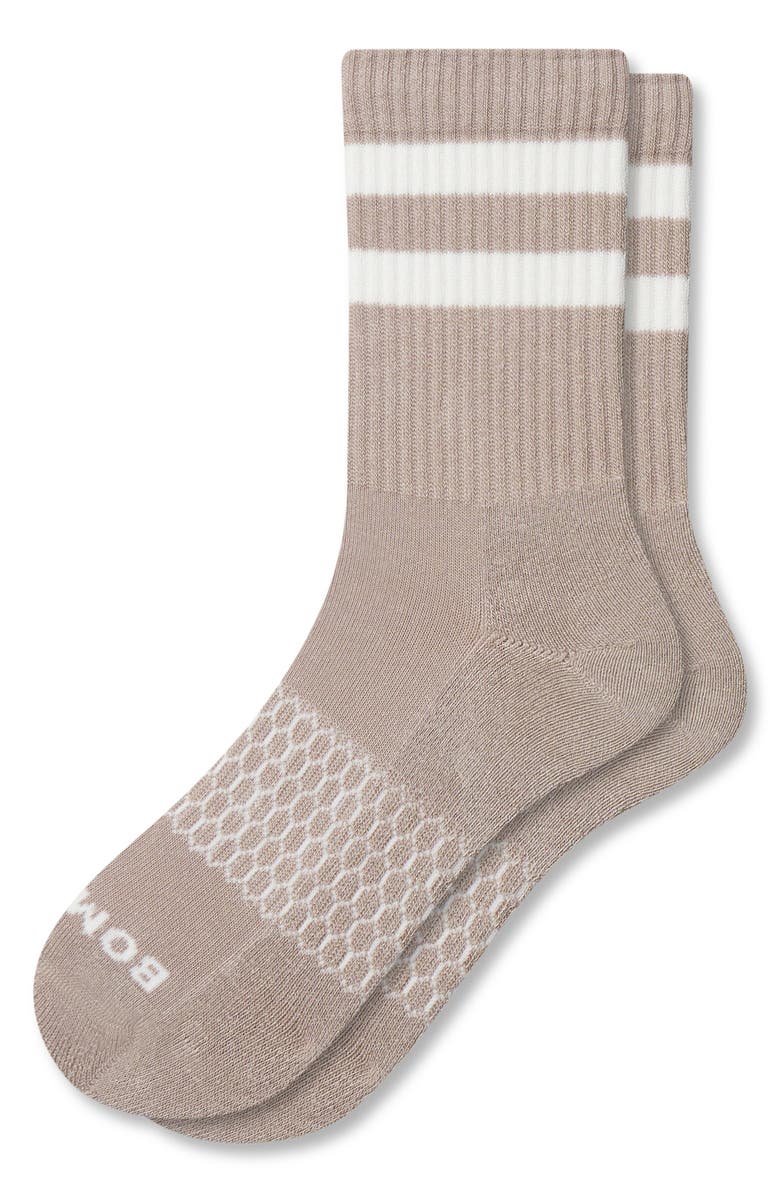 Bombas Vintage Stripes Half Calf Socks, Alternate, color, Natural