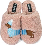 MeMoi Doggone Silly Faux Shearling Memory Foam Slipper